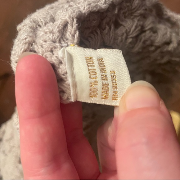 Rebellion Again Cream/Beige Crochet Knit Top - Picture 5 of 5